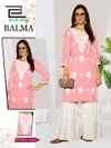 Balma By Blue Hills Rayon Thread Work Kurti With Bottom
